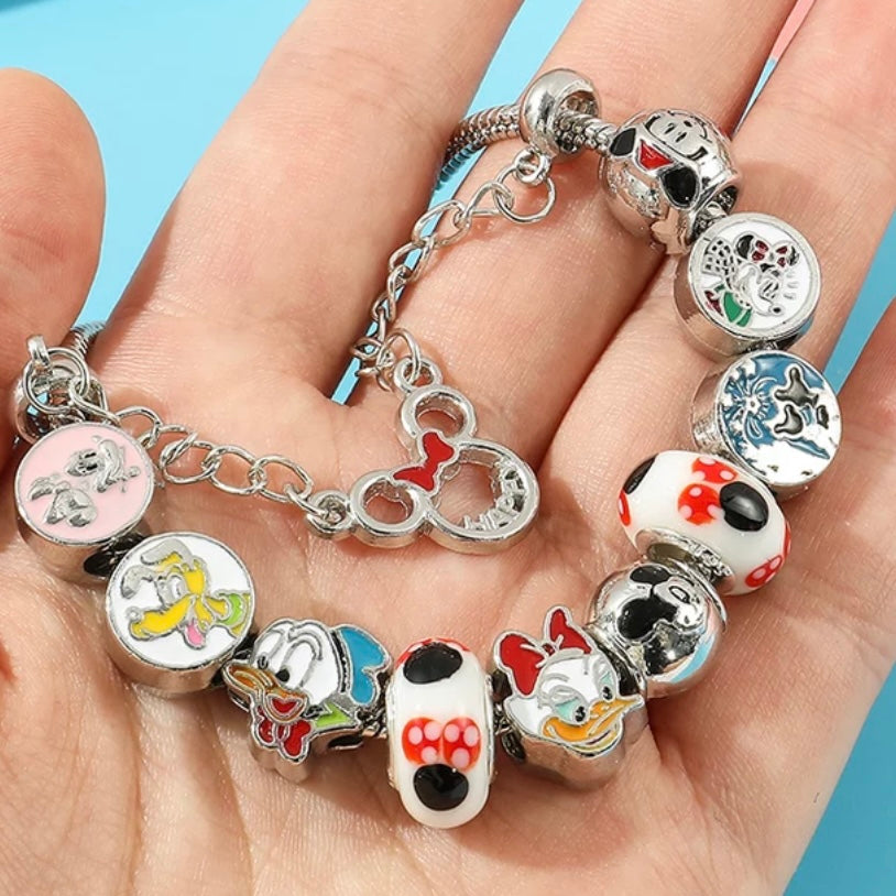 Disney Jewelry Cartoon Angle Lilo & Stitch Inspired Charm Bracelet  Accessories Silver Color Jewelry Bracelet Pulsera Mujer - AliExpress