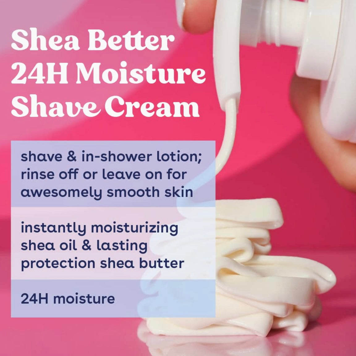 EOS Shea Butter Lavender 24HR Moisturizing Shave Cream w/ Free Razor