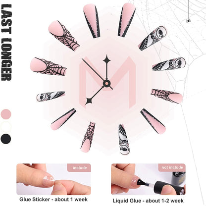 Premium Spooky Halloween Themed 24 piece Press On Nail Set