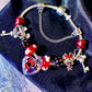 Limited Edition Disney Minnie Mickey Mouse Lock Heart And Key Silver Charm Bracelet, Adults, Kids & Custom Sizes Avail.