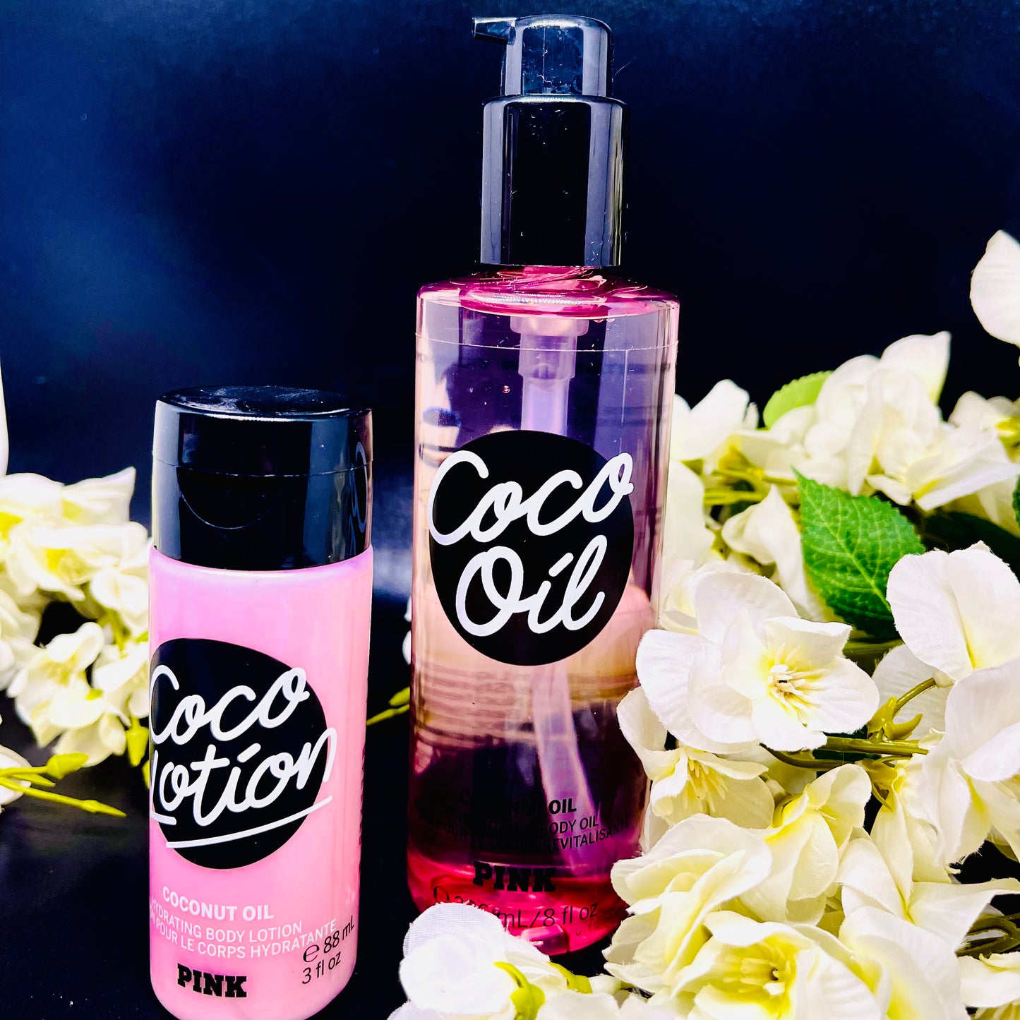 Pink By Victoria Secret 2 piece CoCo Oil Lotion And Body Oil Luxury Spa Set