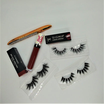 Edición de regalo premium de pestañas y labios