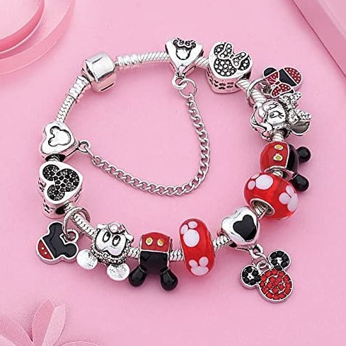 Minnie mouse charm bracelet on sale set