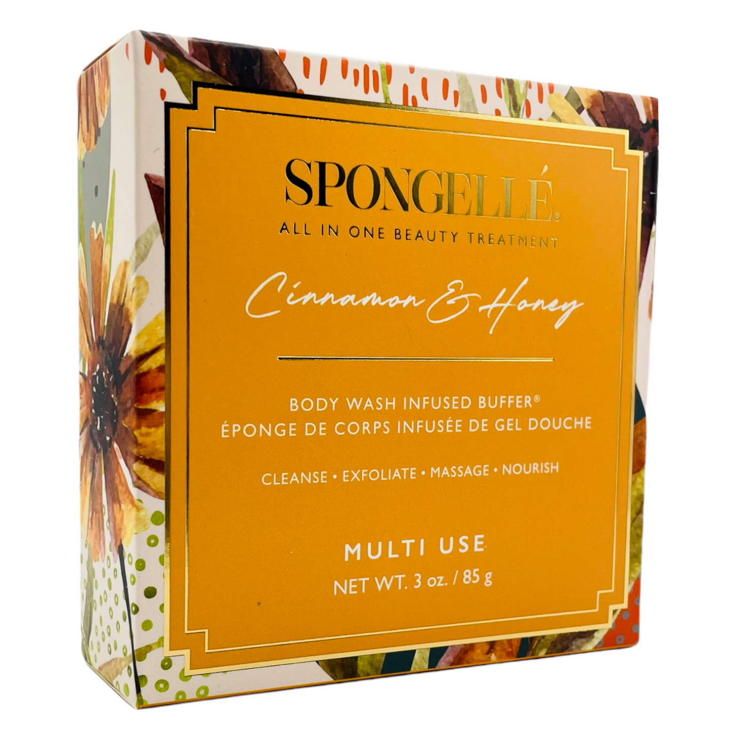 These Luxury Spongelle All In One Beauty Treatment buffers come with built-in body wash that's infused with extracts of yuzu, edelweiss and vetiver root to cleanse, exfoliate, massage, and hydrate the skin for a spa-like pampering experience at home. Each sponge creates a scented lather that endures for at least 14+ washes showers after shower.