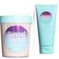 victoria secret sunset sorbet spa set which includes one 10oz body scrub infused with milk & one sunset sorbet 6oz lotion infused with aloe that gives 24 hour moisture