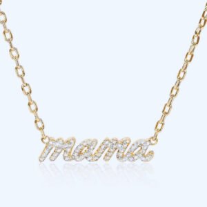 Cherish Mom with Sparkling 14k Gold ‘Momma’ Necklace - A Dazzling Mother’s Day Tribute”